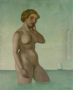 Nu A La Fregate by Felix Edouard Vallotton