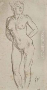 Nu Feminin Debout by Felix Edouard Vallotton