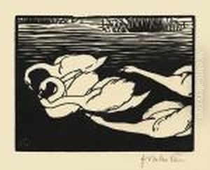Les Cygnes. by Felix Edouard Vallotton