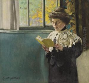Femme Lisant A La Fenetre by Felix Edouard Vallotton