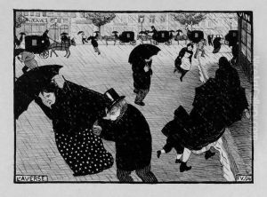 L'averse by Felix Edouard Vallotton