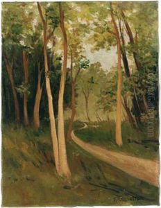 Chemin Au Bois De Boulogne by Felix Edouard Vallotton
