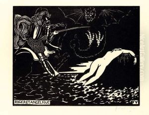 Roger Et Angelique by Felix Edouard Vallotton