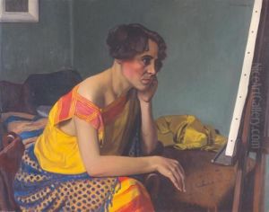 Femme Au Chevalet by Felix Edouard Vallotton