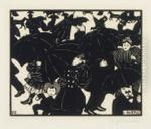 L'averse (vallotton & Goerg 149a) by Felix Edouard Vallotton