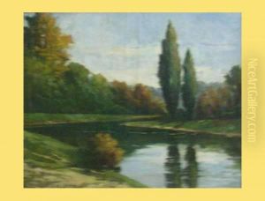 Bewaldete Flusslandschaft Bewaldete Flusslandschaft