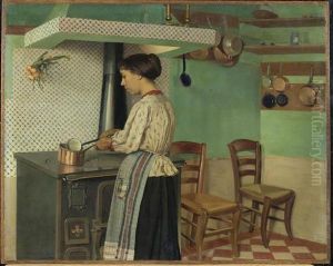La Cuisiniere. 1892. by Felix Edouard Vallotton