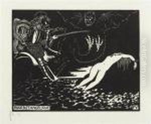 Roger Et Angelique. 1896. by Felix Edouard Vallotton
