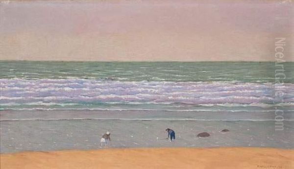 La Plage De Deauville Par Grand Vent - view 1