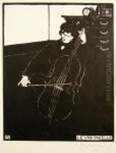 Le Violoncelle. Blatt 1 Der Folge <instruments De Musique> by Felix Edouard Vallotton