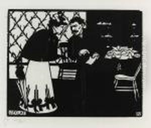 L'eclat. by Felix Edouard Vallotton