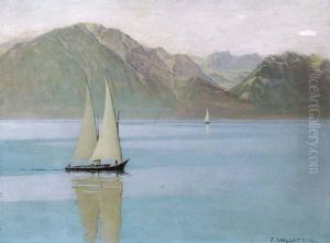 Barque Sur Le Leman by Felix Edouard Vallotton