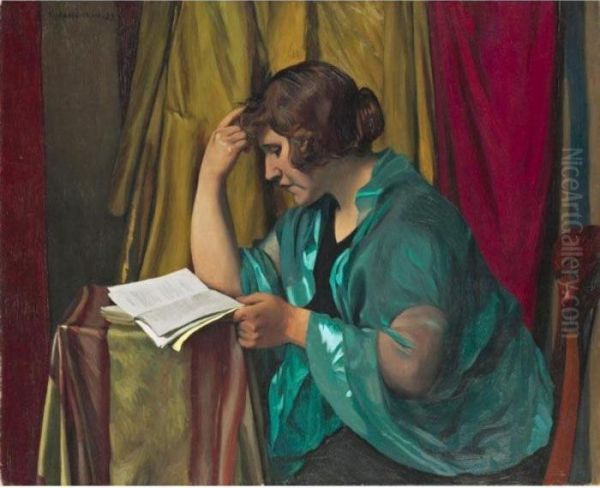 A Young Lady Reading - view 1