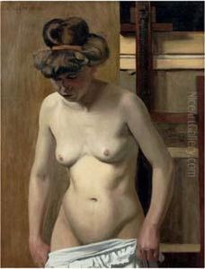 Torse De Femme Nue De Face by Felix Edouard Vallotton