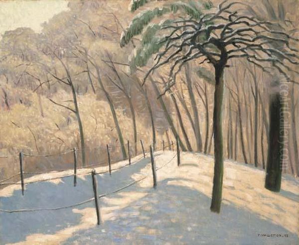 Paysage De Neige Au Bois De Boulogne - view 1