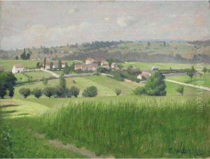 Paysage Epinay-sur-orge Landscape In Epinay-sur-orges by Felix Edouard Vallotton