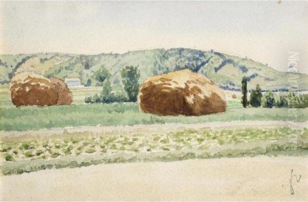 Meules De Foin The Hay Stacks - view 1