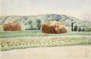 Meules De Foin The Hay Stacks by Felix Edouard Vallotton