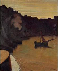 Coin De Port Le Soir, Honfleur by Felix Edouard Vallotton