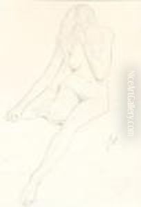 Femme Nue Assise by Felix Edouard Vallotton