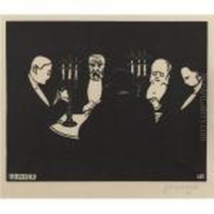 Le Poker (vallotton/goerg 170) by Felix Edouard Vallotton