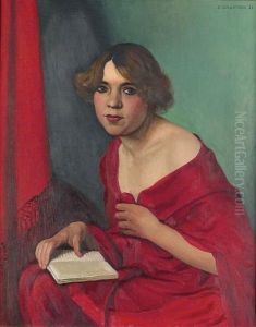 "femme Au Chale Rouge".
