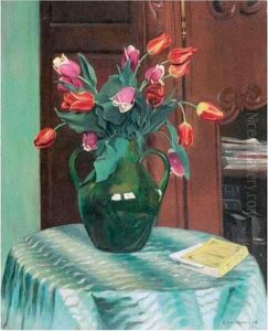 Tulipes Roses Et Rouges by Felix Edouard Vallotton