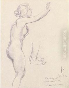 Figurenstudie Zu 'andromede Debout Et Persee' by Felix Edouard Vallotton