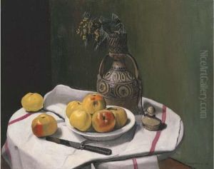 Pommes Et Vase Marocain by Felix Edouard Vallotton