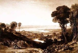 Junction of Severn and Wye, from the Liber Studiorum, 1811 by Joseph Mallord William Turner