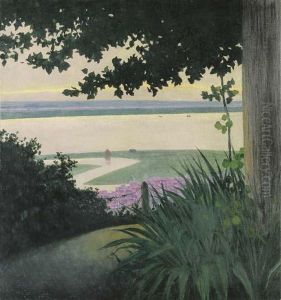 Honfleur Et La Baie De Seine by Felix Edouard Vallotton