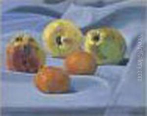 Still-life With Apples And Tangerines by Felix Edouard Vallotton