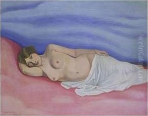 Nue Couchee by Felix Edouard Vallotton