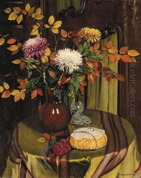 Chrysanthemes Et Feuillage D'automne - view 1