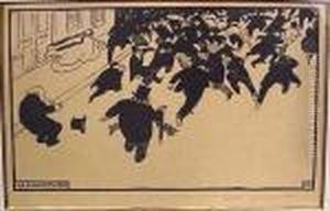 La Manifestation by Felix Edouard Vallotton
