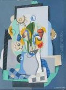 Fleurs Dans Un Pot Gris by Georges Valmier