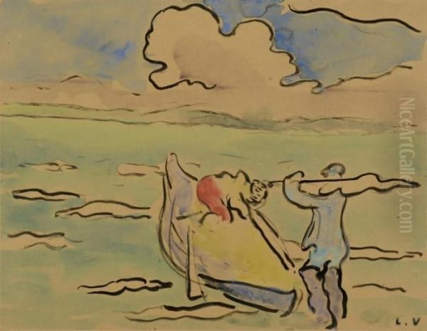 Pecheurs Et Barque - view 1