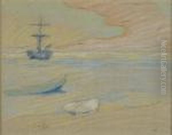 Bateaux Au Couchant - view 1