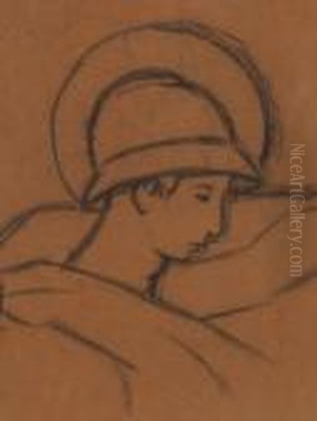 Femme De Profil Au Chapeau - view 1