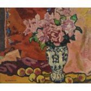 Bouquet De Roses Aux Peches by Louis Valtat