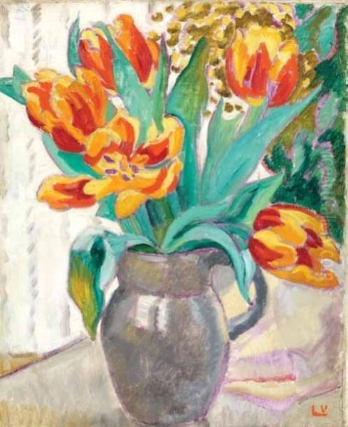 Vase Of Tulips - view 1