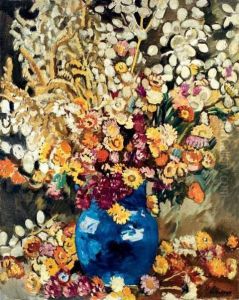 Blue Vase Of Flowers Blue Vase Of Flowers