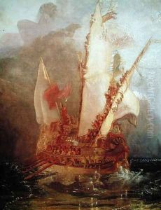 Ulysses Deriding Polyphemus, detail of ship, 1829 by Joseph Mallord William Turner