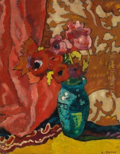 Vase D'anemones Et Tulipes - view 1