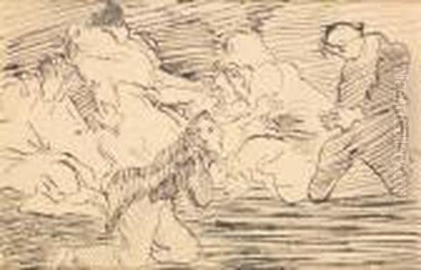 Personnages Jouant La Comedie - view 1