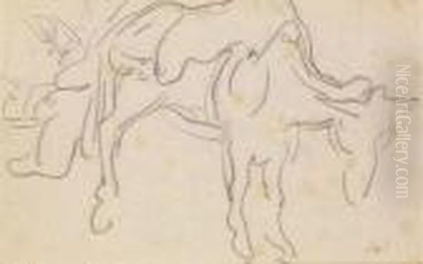 Etude De Cheval Et Marechal Ferrand - view 1