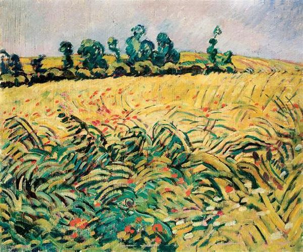 Field Of Wheat And Poppies - view 1