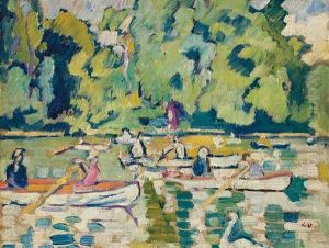Barques Au Bois De Boulogne by Louis Valtat