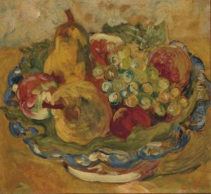 Nature Morte, Poires Et Raisins