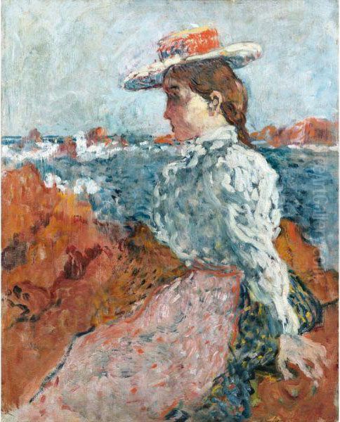 Femme Assise Sur Les Rochers - view 1